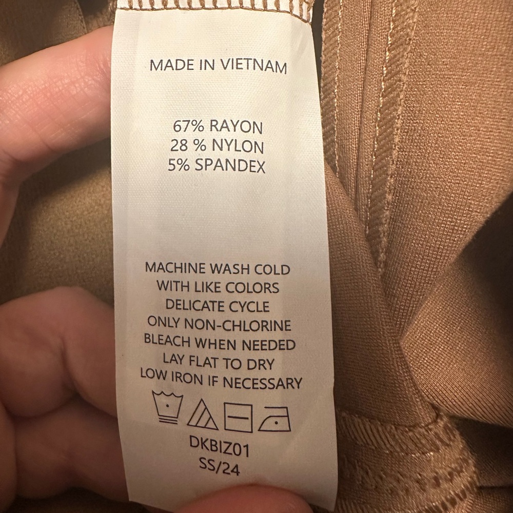 Quince Ultra-Stretch Ponte Pintuck Ankle Pants S Brown Roasted Pecan Minimalist - Picture 14 of 15